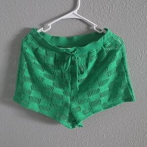 Wild Fable Green Crochet Shorts